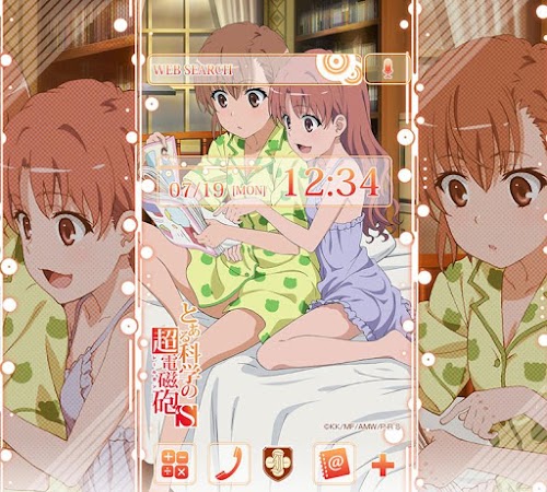 Android application とある科学の超電磁砲S（アニメ）きせかえテーマ8 screenshort