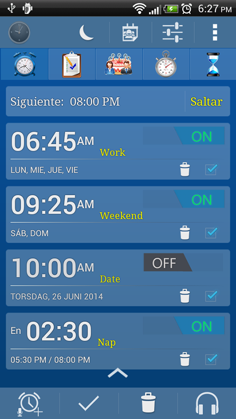 Android application Alarm Plus Millenium screenshort
