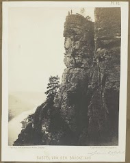 Rotslandschap met de Bastei in de Säksische Schweiz