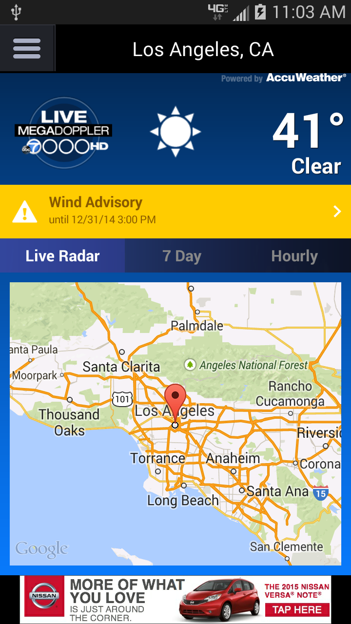 MEGADOPPLER – ABC7 LA WEATHER Screen 2