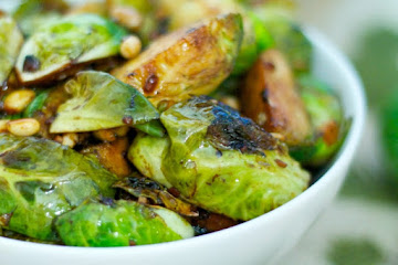 Honey Balsamic Pan Seared Brussels Sprouts