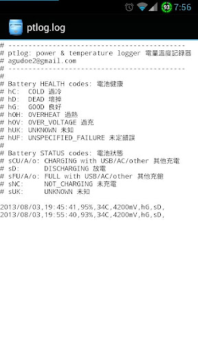 ptlogFree 電量溫度記錄器 免費版