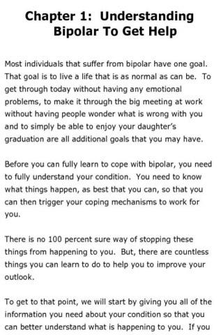 Bipolar Disorder Help Screen 2