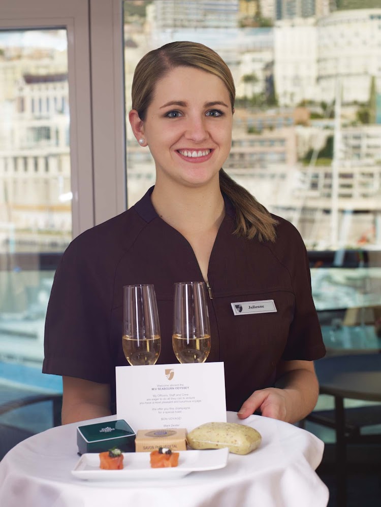 You'll be welcomed with a smile and complimentary glasses of champagne upon arriving for your Seabourn cruise.