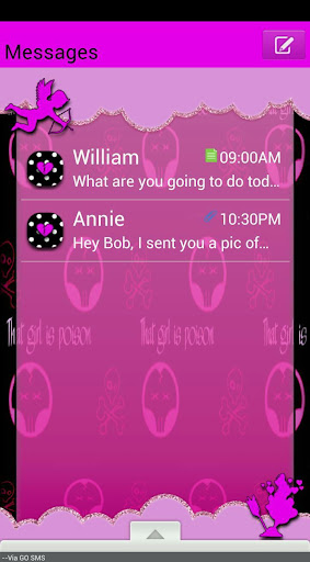 GO SMS THEME GothicValentine1