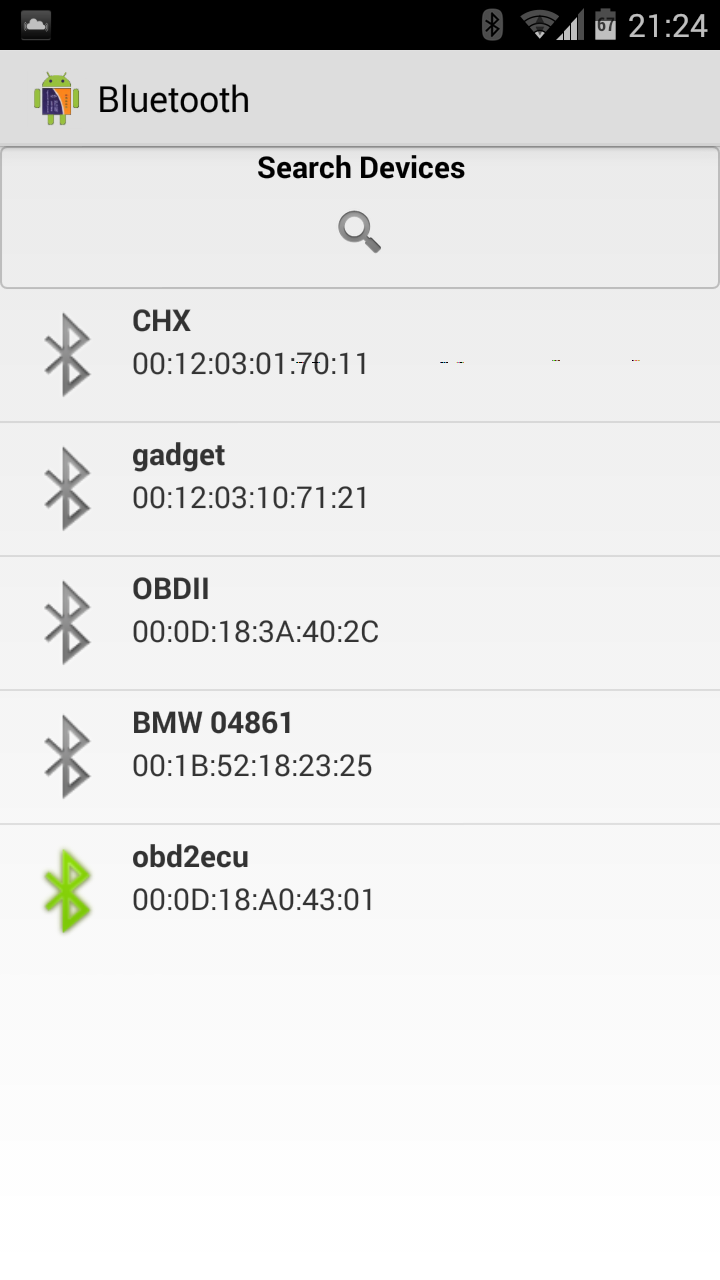 Android application DTC Fault Memory erase for VAG screenshort