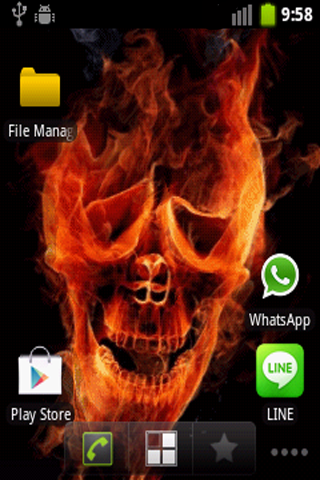 Fire Skull Live Wallpaper