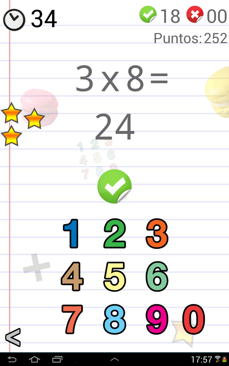 Android application Math games for kids : times tables training screenshort