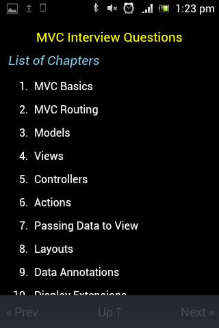 Android application ASP.NET MVC Interview Q &amp; A screenshort