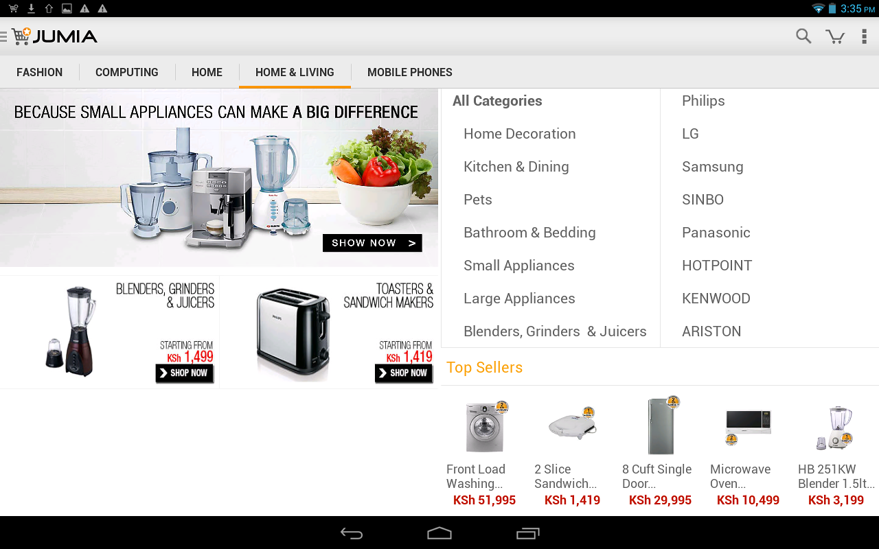 JUMIA Online shopping screenshot