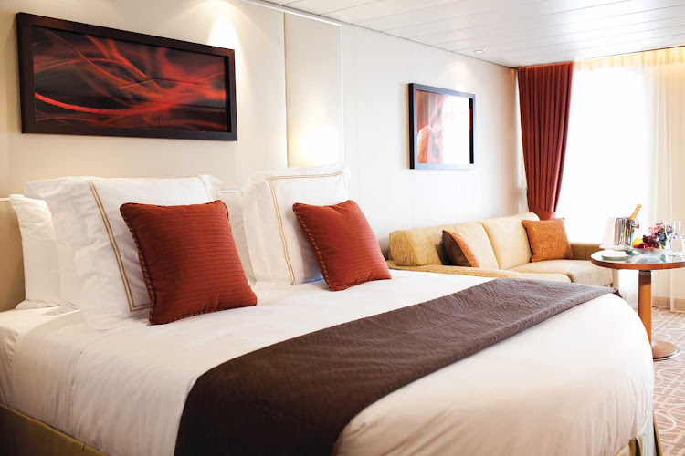 Celebrity Silhouette's staterooms are designed to be soothing and comfortable.
