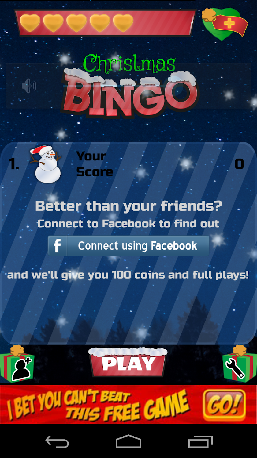A Christmas Bingo : FREE BINGO Screen 2