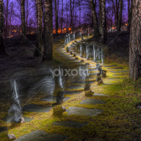 Walking Light by Johannes Mikkelsen - City,  Street & Park Night