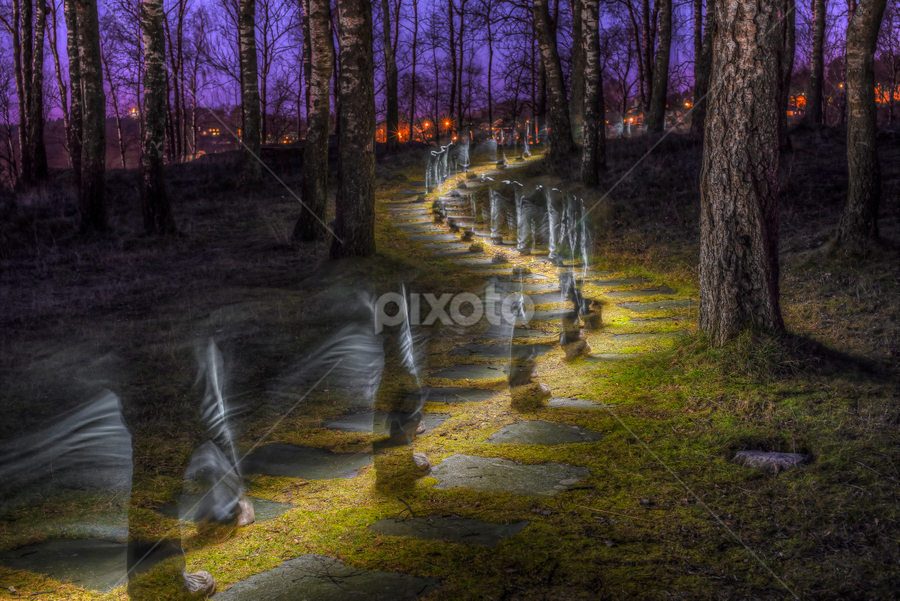 Walking Light by Johannes Mikkelsen - City,  Street & Park Night