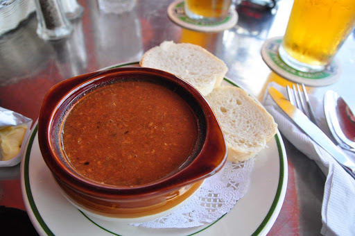 fish-chowder-Bermuda - Lunchtime with a bowl of Bermuda fish chowder in Somerset, Bermuda. 