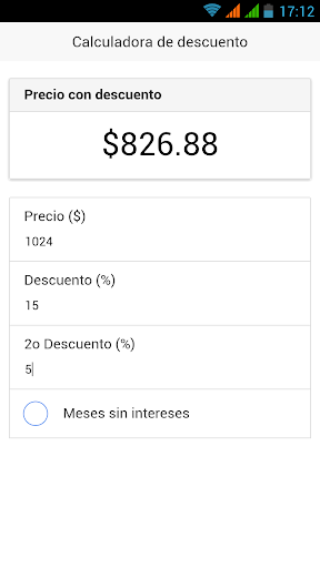 Calculadora de Descuentos