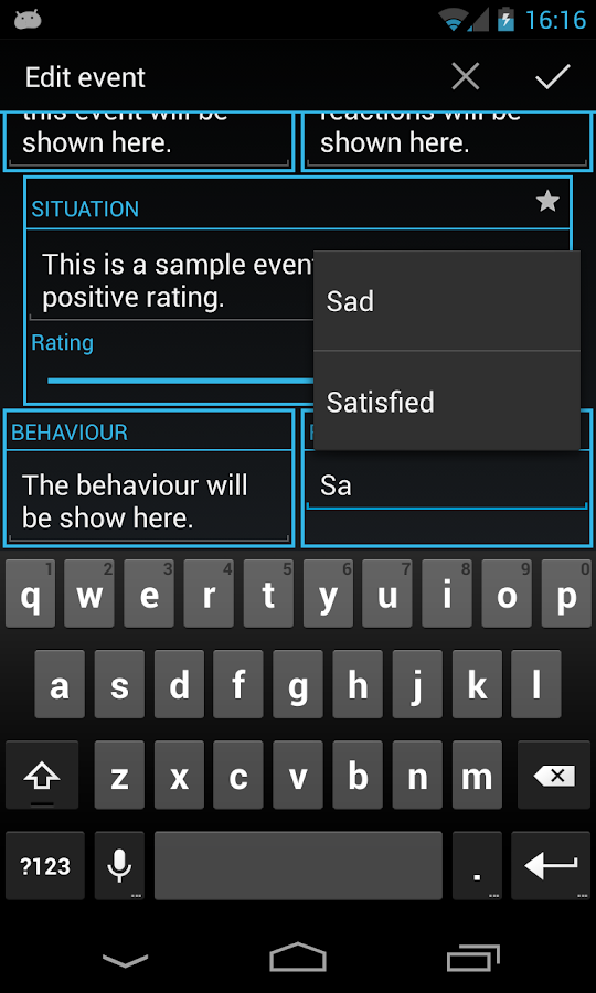   CBT Logger– skärmdump 