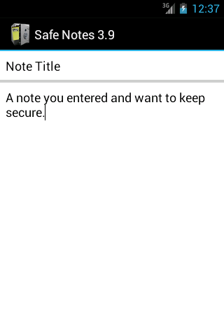 Safe Notes Android