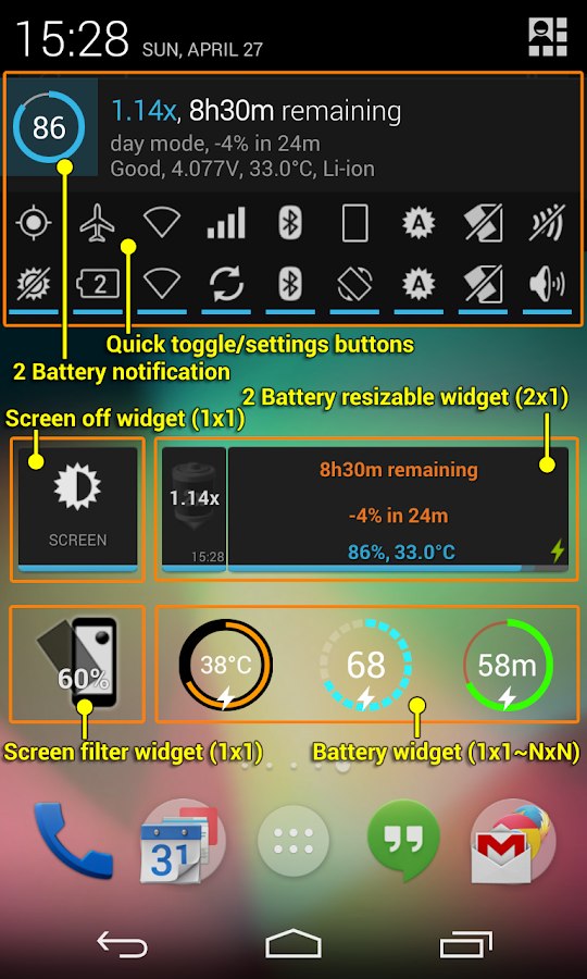    2 Battery Pro - Battery Saver- screenshot  