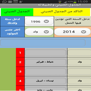 الجدول الصيني وتطبيقاته