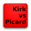 Kirk vs Picard logo