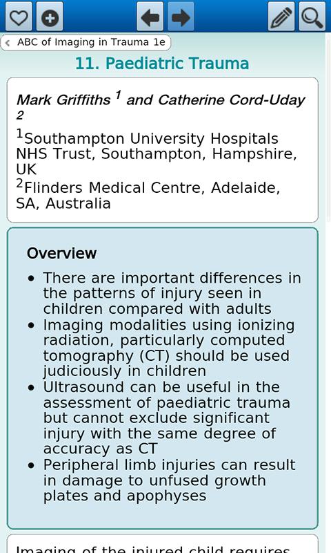 ABC of Imaging in Trauma Screen 2