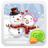 GO SMS Pro Snowlove Popup them mobile app icon