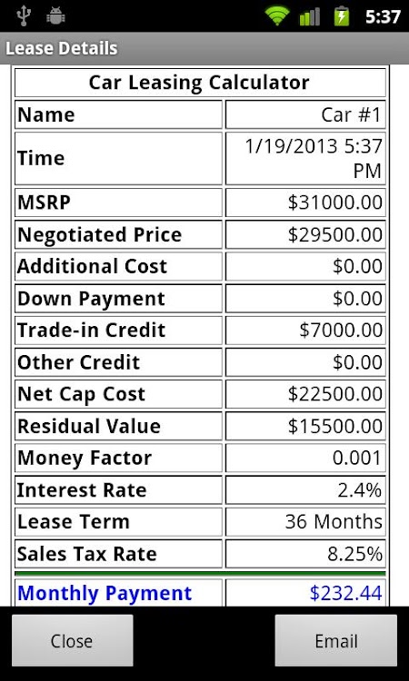 Car Lease Calculator >> Car Lease Calculator Free Android Apps Appagg Car Lease Calculator >> Car Lease Calculator Free Android Apps Appagg