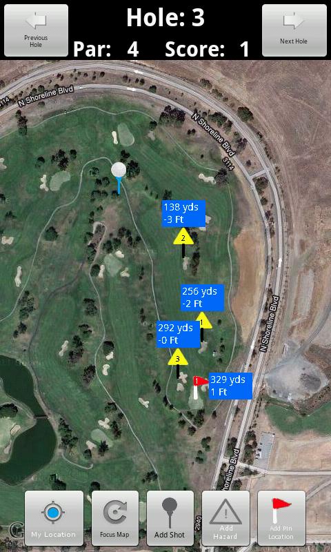 Android application Caddie Stats Golf GPS screenshort