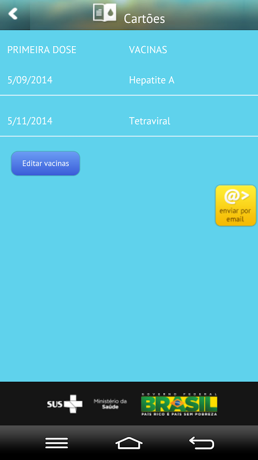   Vacinação em Dia: captura de tela 