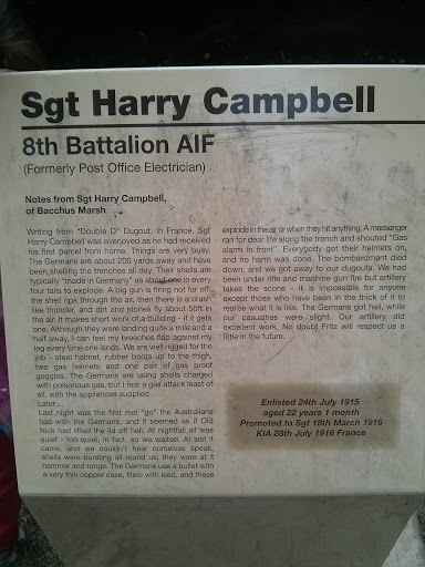 Sgt Harry Campbell Memorial