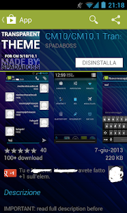 CM10/CM11 Transparent Theme - screenshot thumbnail