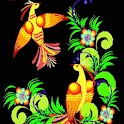 Birds n Leaves Colorful logo
