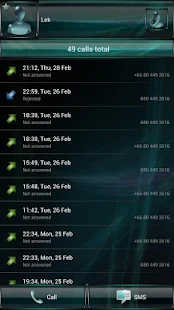 exDialer GlassAqua Metal theme
