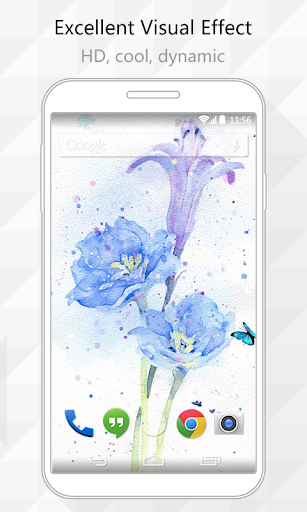 Painted Flowers Live Wallpaper