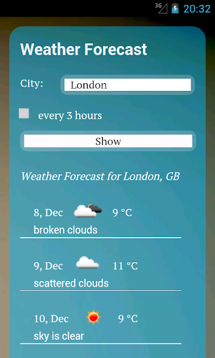 UK Weather - 7 day forecast
