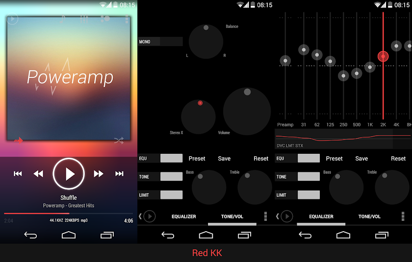 Skin for Poweramp KK Red Screen 2