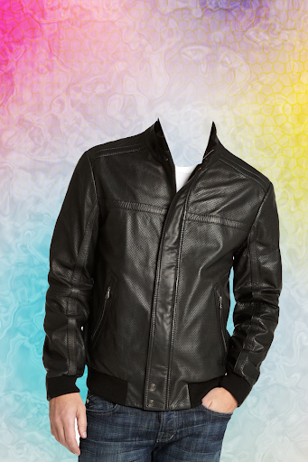 Leather Coat of Man Photo Suit