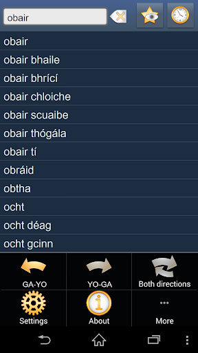 Irish Yoruba dictionary