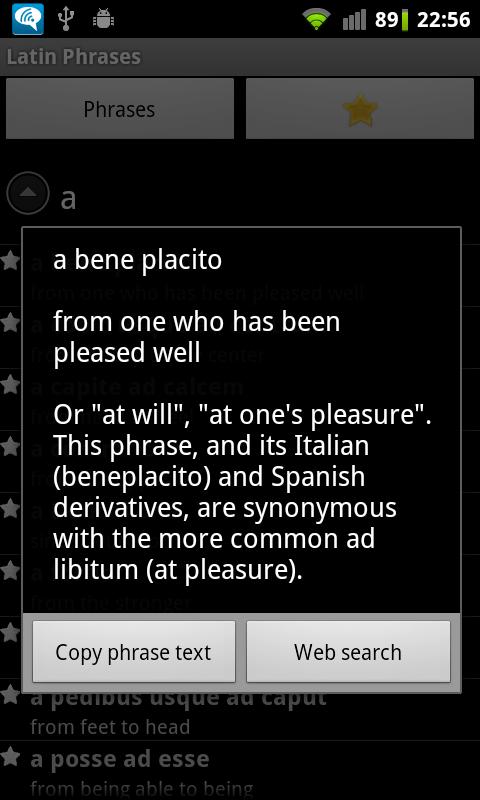 Latin Phrasebook Premium Screen 2