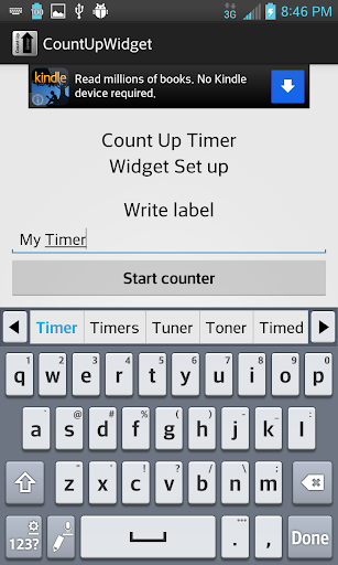 Count Up Timer Widget