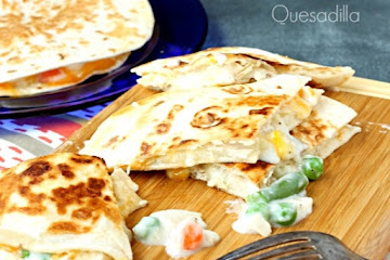 Chicken Pot Pie Quesadilla