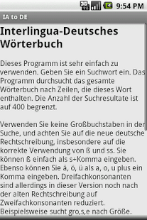 Interlingua to German Screenshots 1