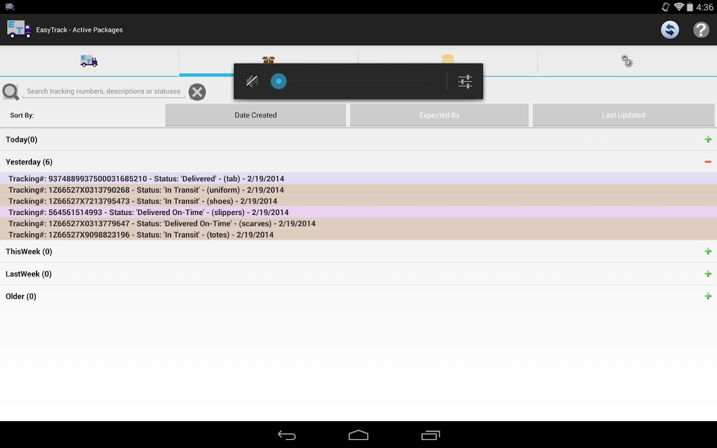    EasyTrack Package Tracking App- screenshot  