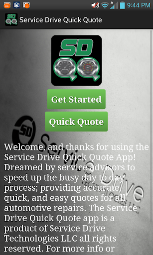 【免費生產應用App】Service Drive Quick Quote-APP點子