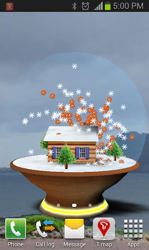 Snow globe Live wallpaper 3D