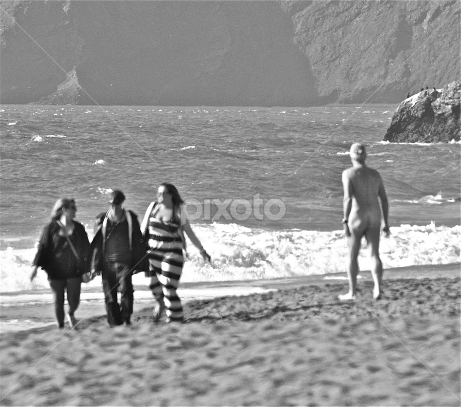 nude beach, nudity, naked old man, exhibitionist, attention seeker, old man...