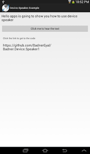 Device Speaker Example Screenshots 1