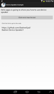 Device Speaker Example Screenshots 1 Device Speaker Example Screenshots 1