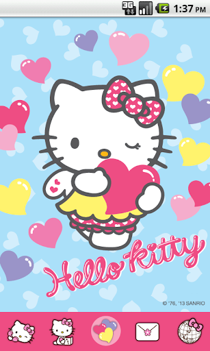 Hello Kitty Color Heart Theme